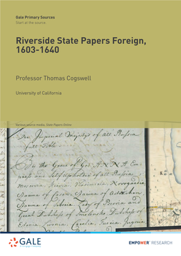 Riverside State Papers Foreign, 1603-1640