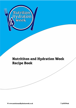 Nutrition and Hydration Week Recipe Book