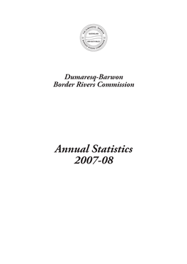 2007-08 Annual Statistics CONTENTS