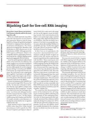 Sensors and Probes: Hijacking Cas9 for Live-Cell RNA Imaging