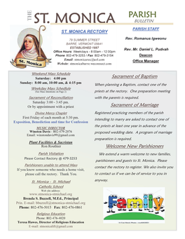St. Monica Bulletin