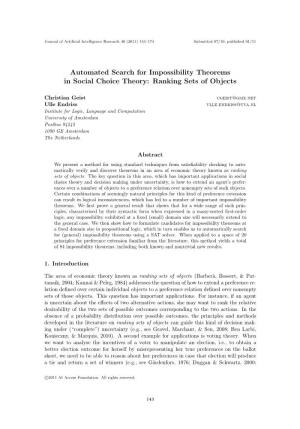 Automated Search for Impossibility Theorems in Social Choice Theory: Ranking Sets of Objects
