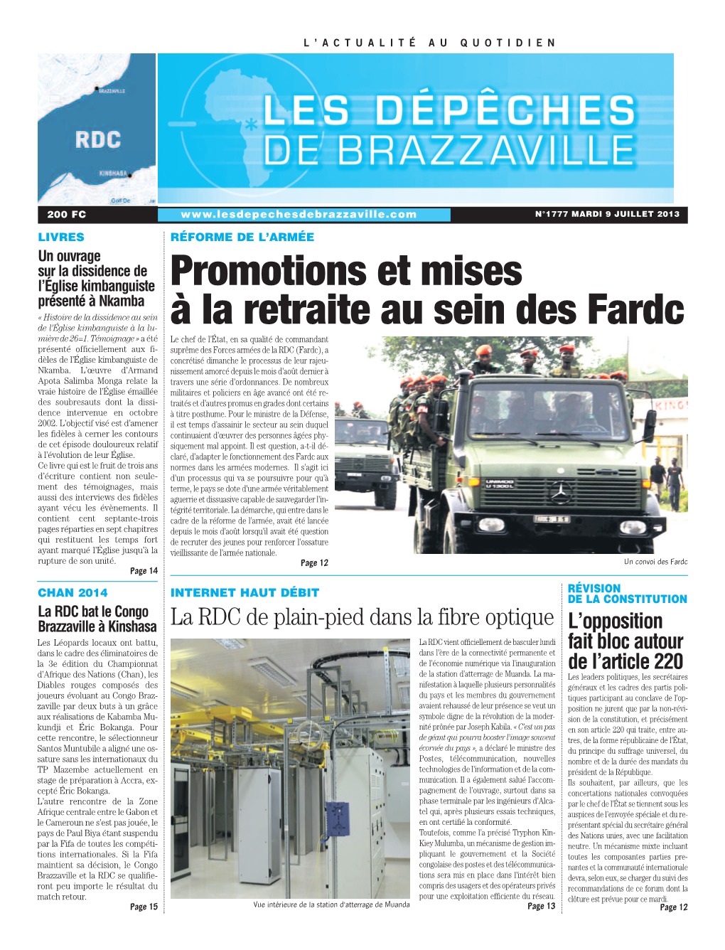 Promotions Et Mises La Retraite Au Sein Des Fardc