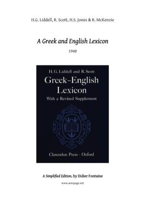 Greek and English Lexicon 1940