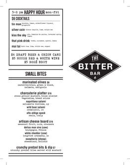 Bitterbar Menu 07222016