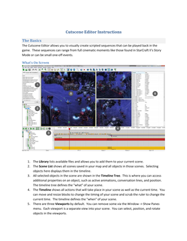 Cutscene Editor Instructions