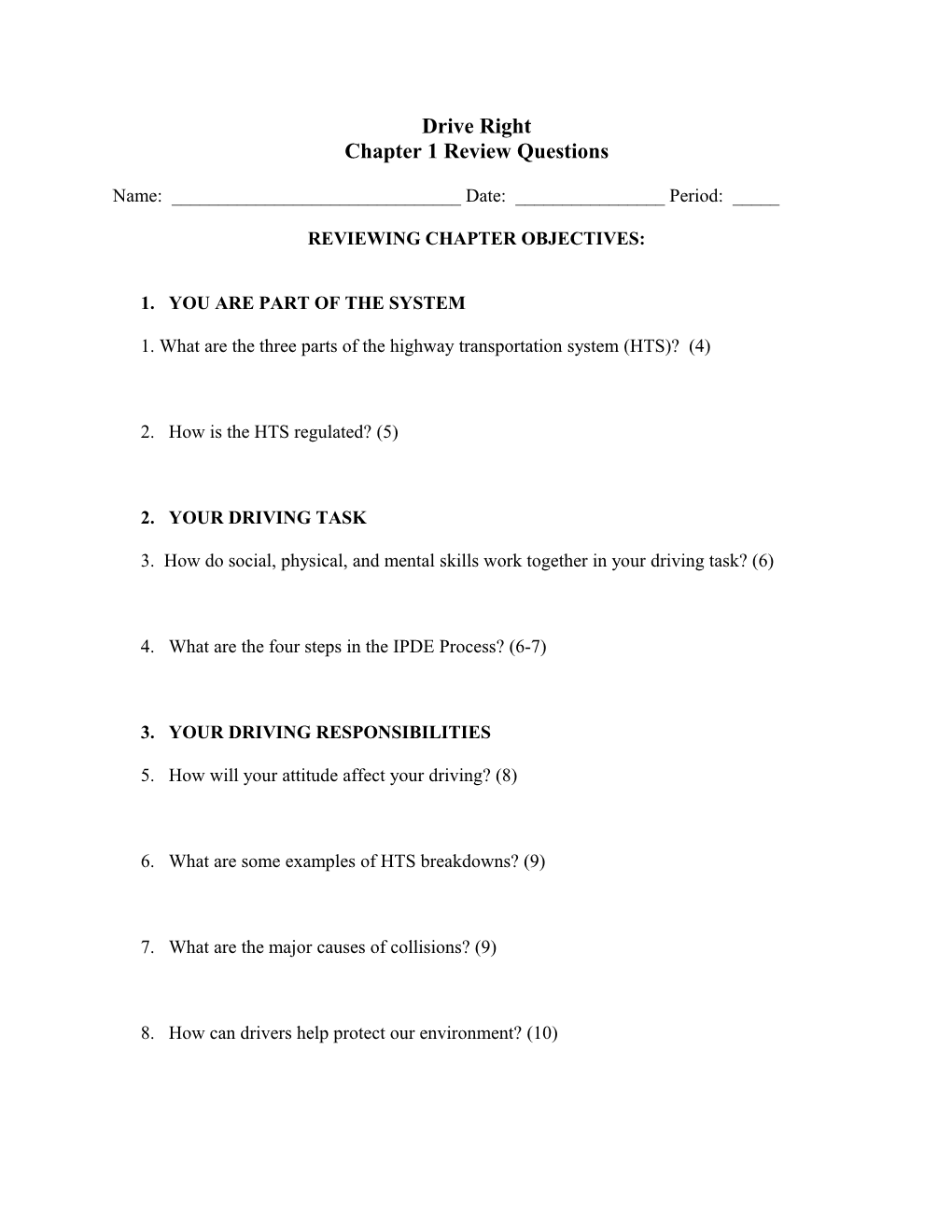 Chapter 1 Review Questions