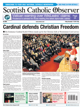 Cardinal Defends Christian Freedom