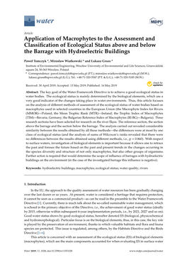 Application of Macrophytes to the Assessment and Classification Of
