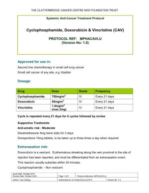 Cyclophosphamide, Doxorubicin & Vincristine