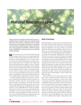 Natural Resources Law