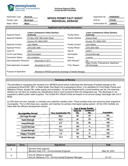 Npdes Permit Fact Sheet Individual Sewage