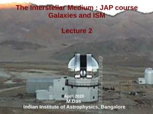 JAP Course Galaxies and ISM Lecture 2