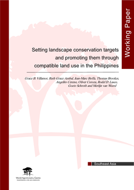 Setting Landscape Conservation Targets and Promoting Them Through Compatible Land Use in the Philippines