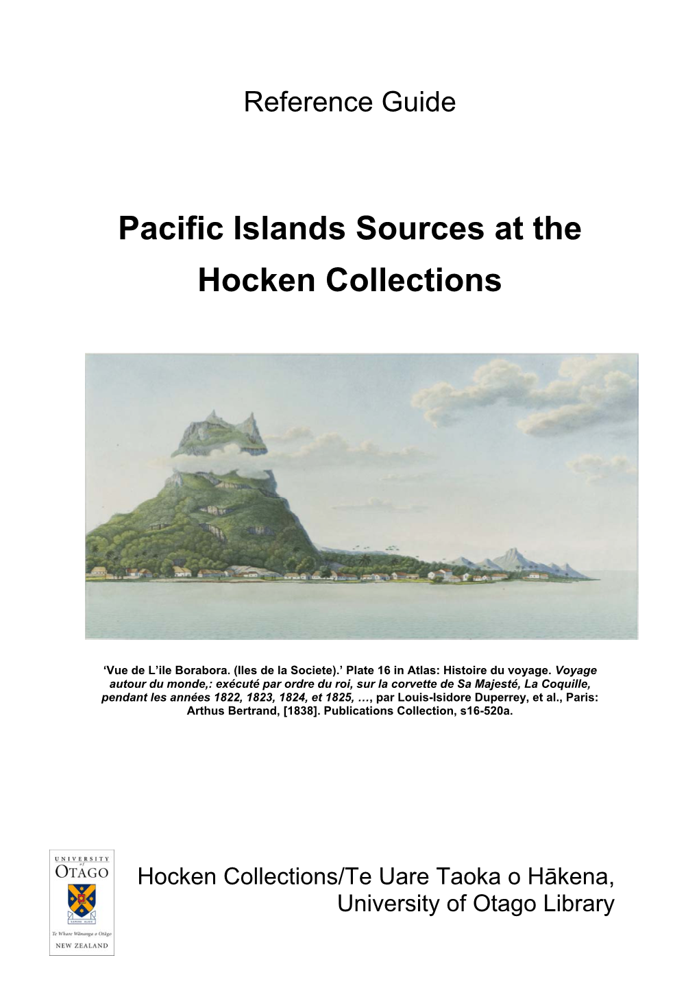 Pacific Islands Sources at the Hocken Collections