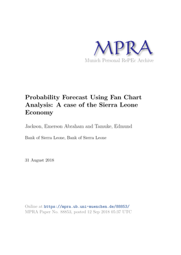 Probability Forecast Using Fan Chart Analysis: a Case of the Sierra Leone Economy