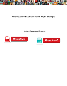 Fully Qualified Domain Name Fqdn Example