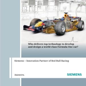 Siemens – Innovation Partner of Red Bull Racing