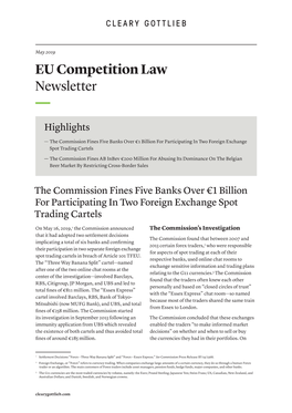 EU Competition Law Newsletter —