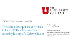 The Search for Super-Massive Black Holes in Ucds
