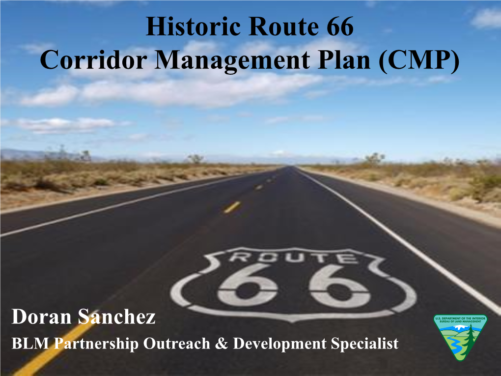 Historic Route 66 Corridor Management Plan (CMP)