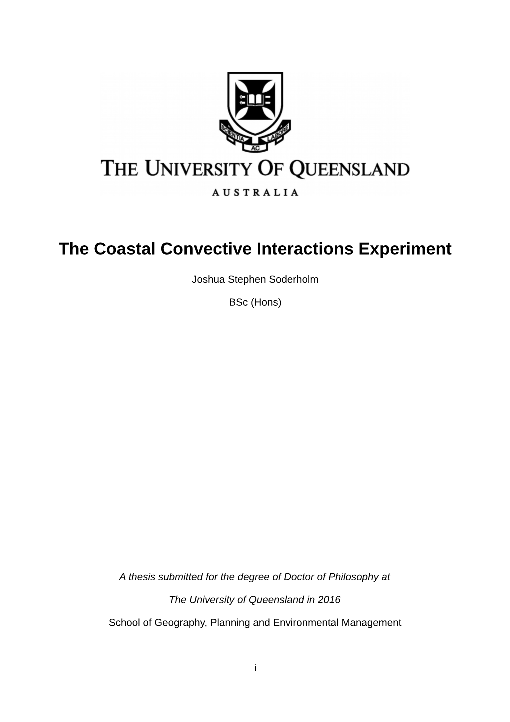 The Coastal Convective Interactions Experiment