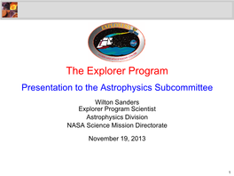 The Explorer Program
