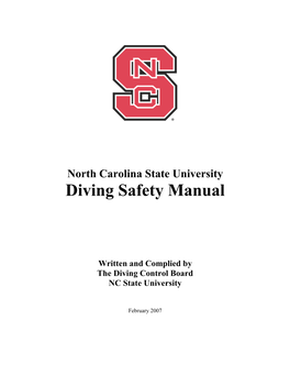 Diving Safety Manual