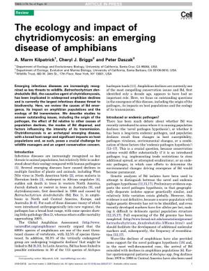 The Ecology and Impact of Chytridiomycosis: an Emerging Disease of Amphibians