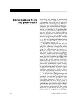Electromagnetic Fields and Public Health
