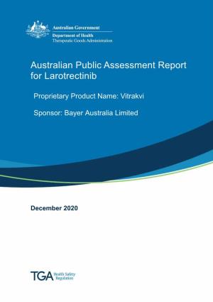 Australian Public Assessment Report for Larotrectinib