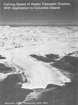 Calving Speed of Alaska Tidewater Glaciers, with Application to Columbia Glacier