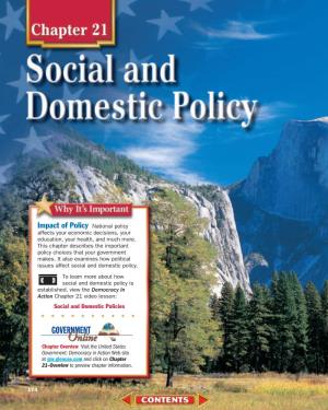 CHAPTER 21: SOCIAL and DOMESTIC POLICY 575 574-583 CH21S1-860053 12/3/04 11:59 PM Page 576