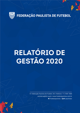Relatório De Gestão 2020