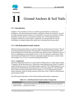 Ground Anchors and Soil Nails (Chapter