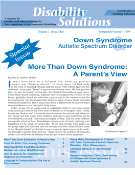 More Than Down Syndrome: a Parent's View