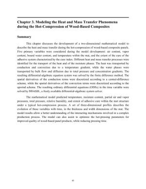 Chapter 3. Modeling the Heat and Mass Transfer Phenomena During the Hot-Compression of Wood-Based Composites