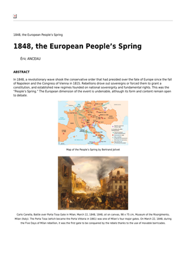 1848, the European People's Spring