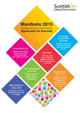 Scottish Liberal Democrat Manifesto