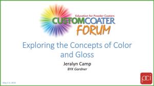 Exploring the Concepts of Color and Gloss Jeralyn Camp BYK Gardner