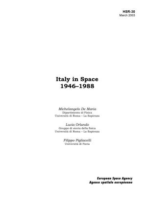 Italy in Space 1946–1988