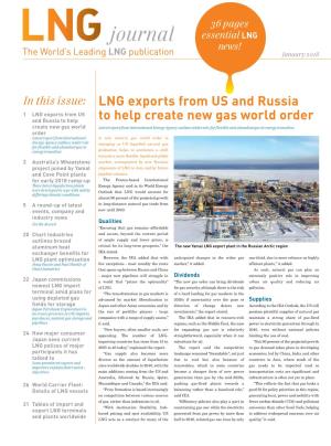 LNG Exports from US and Russia to Help Create New Gas World Order