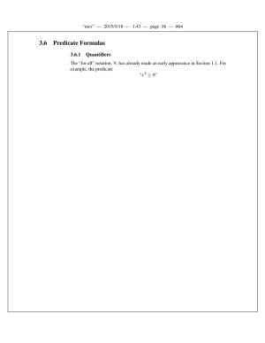 Quantifiers & Predicate Logic: Chapter