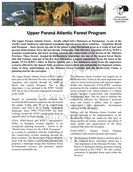 Upper Paraná Atlantic Forest Program