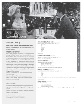 Concert Program Vi: French Connections