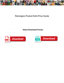 Remington Pocket Knife Price Guide
