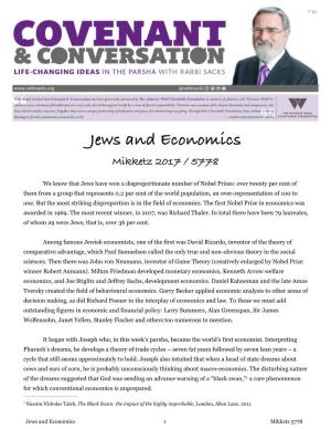 Jews and Economics Mikketz 2017 / 5778