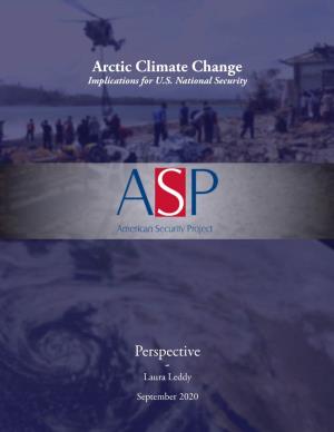 Arctic Climate Change Implications for U.S