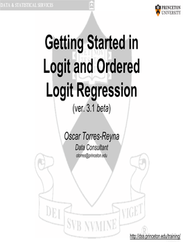 Logit and Ordered Logit Regression (Ver