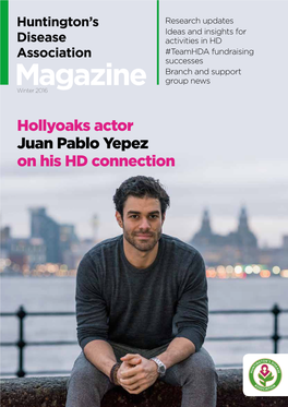 Hollyoaks Actor Juan Pablo Yepez on His HD Connection from Our from Our Chief in This Edition… Chair of Trustees Executive